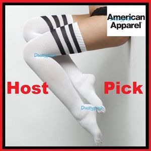 2 Pairs American Apparel Thigh High Socks Over The Knee Spring Boot Authentic